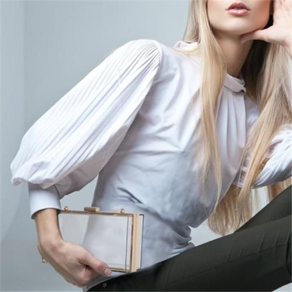 COMPLETELY CLEAR Transparent Clutch Purse Women's Novelty Hand Bag - Picture 3 of 6